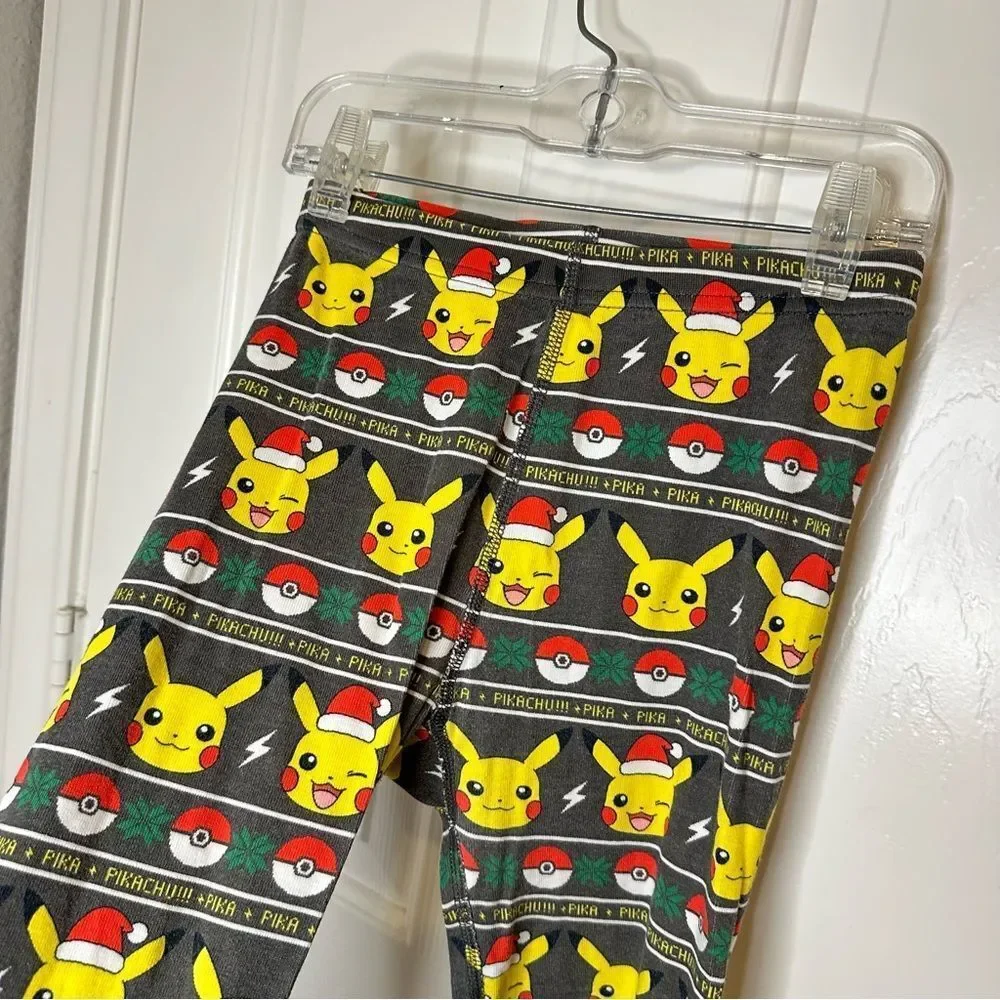 Hanna Andersson X Pokémon Pikachu Pokéball Christmas Fair Isle Long John PJ Set